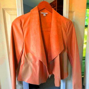 BAR III Women's Faux-Leather Flyaway Jacket